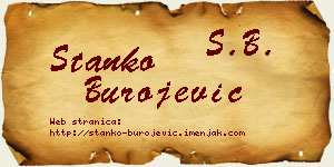 Stanko Burojević vizit kartica